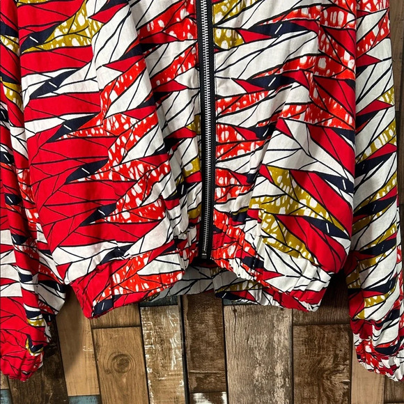 Grass-fields 2XL rayon Colorful Patterned Jacket - Picture 3 of 16